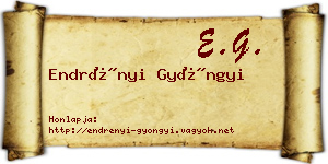Endrényi Gyöngyi névjegykártya