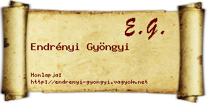Endrényi Gyöngyi névjegykártya